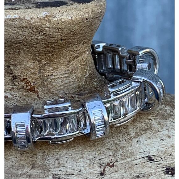 Sterling Silver and CZ Unisex Bracelet by RII - Picture 8 of 10